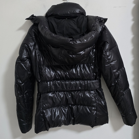 The North Face black Menlo belted puffer down jacket size S - Picture 12 of 15